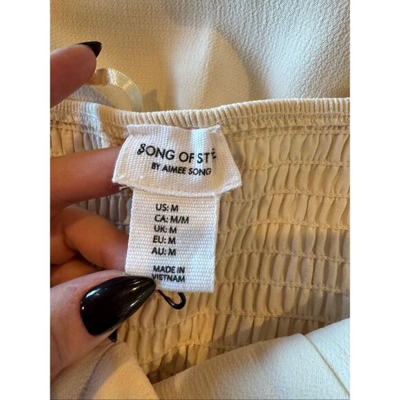 NEW Song of Style Aimee Song Cream Strapless Mini Dress Medium - Picture 7 of 8